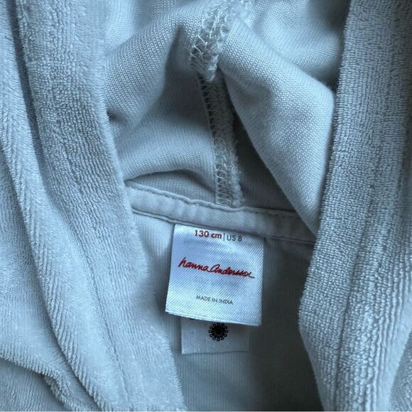 Hanna Andersson Long Sleeve Toweling Hoodie with Rainbow Stripes - Picture 3 of 3